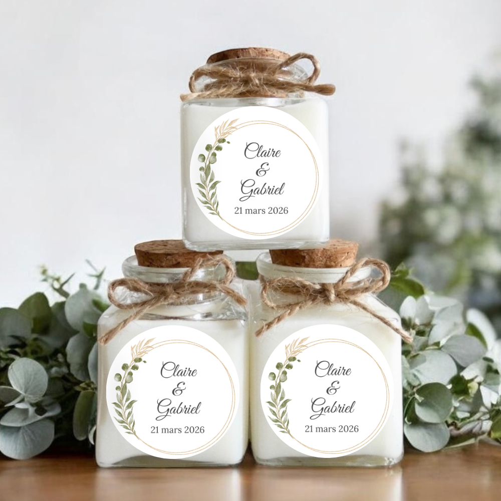 Bougie personnalisée cadeau invité mariage : l'idée élégante qui illumine votre grand jour