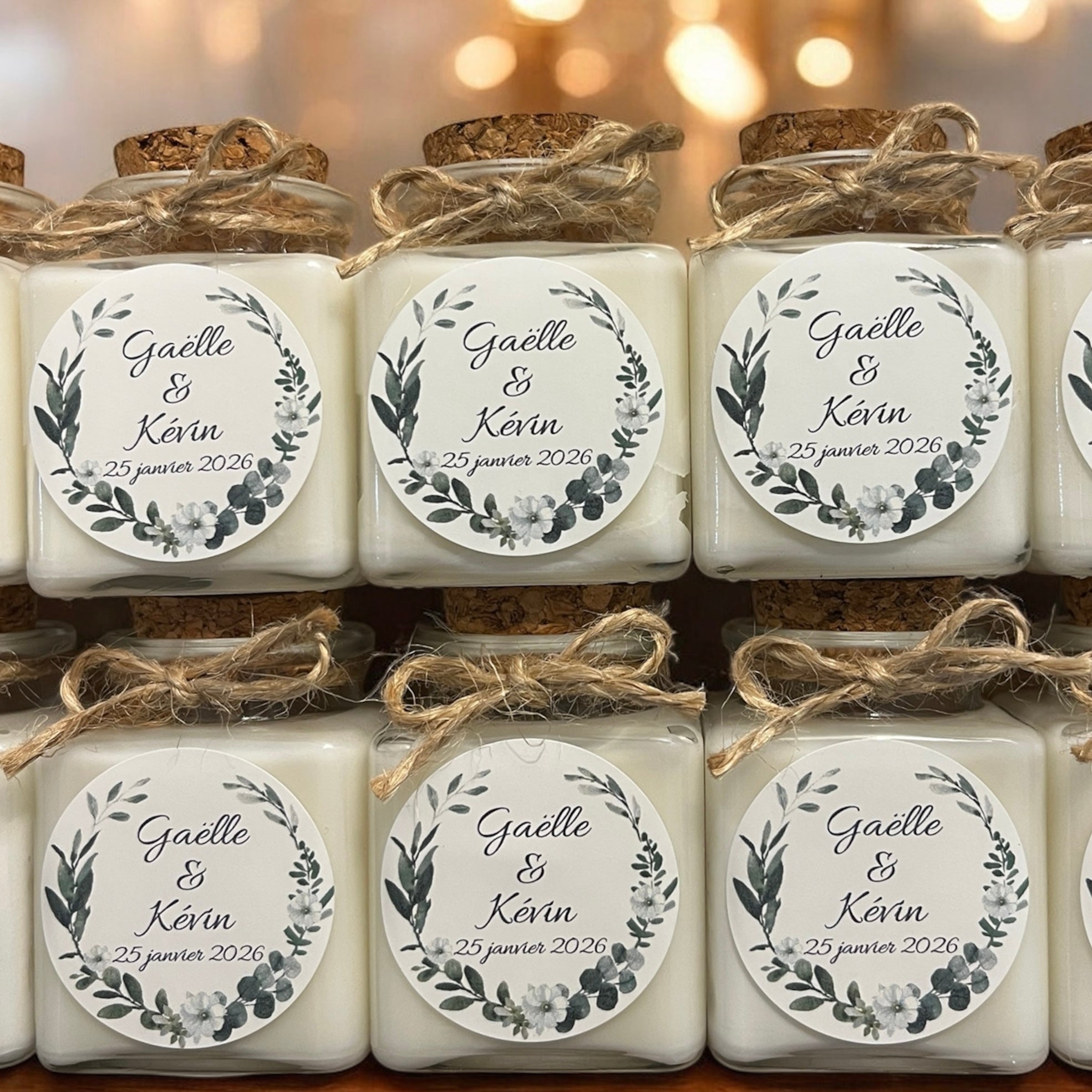 bougie personnalisée mariage