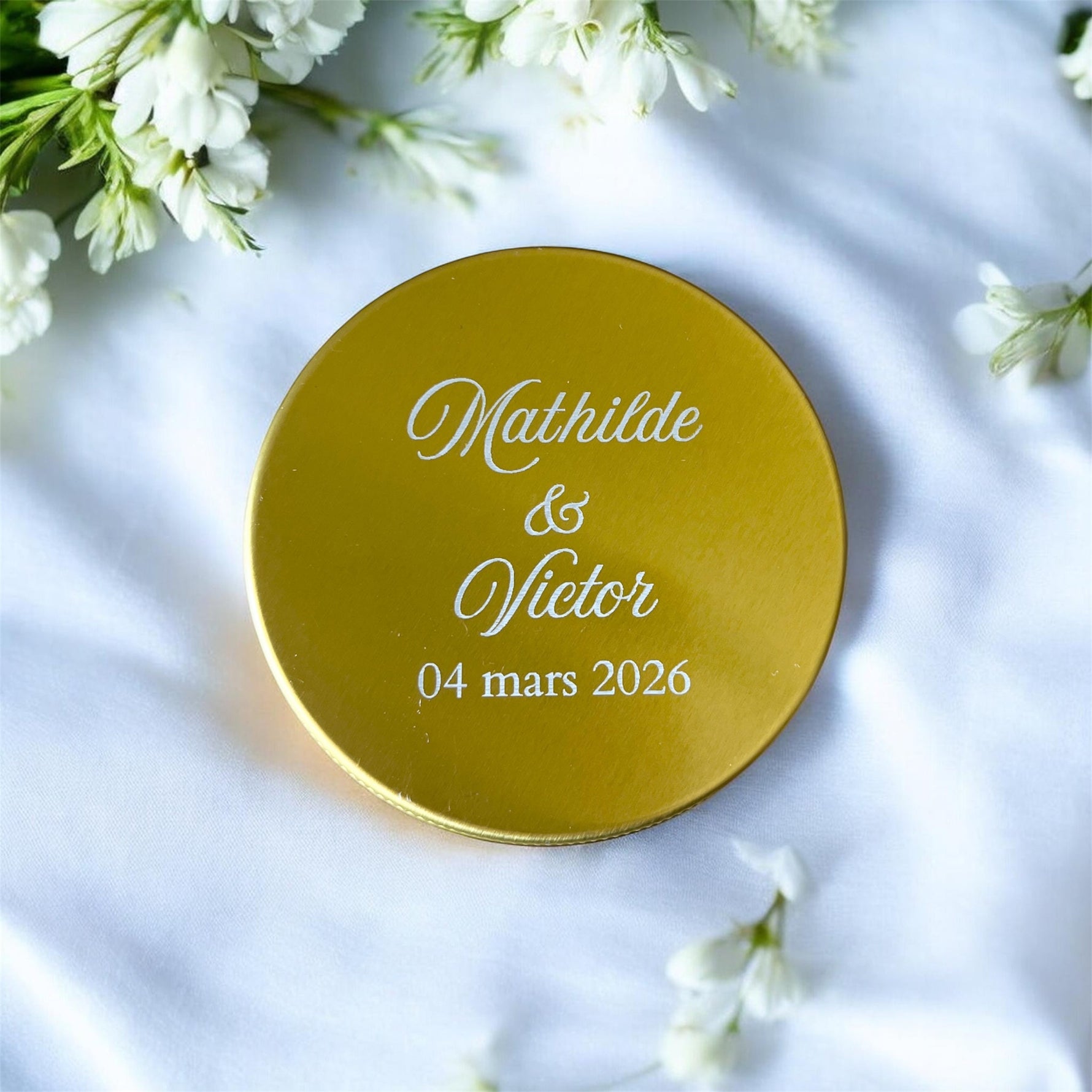 Bougies personnalisées pour mariage - La Flamboyante - Fabrication artisanale française