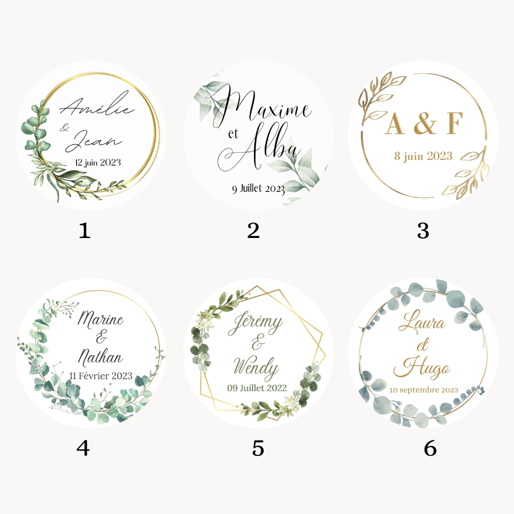 Bougies personnalisées mariage