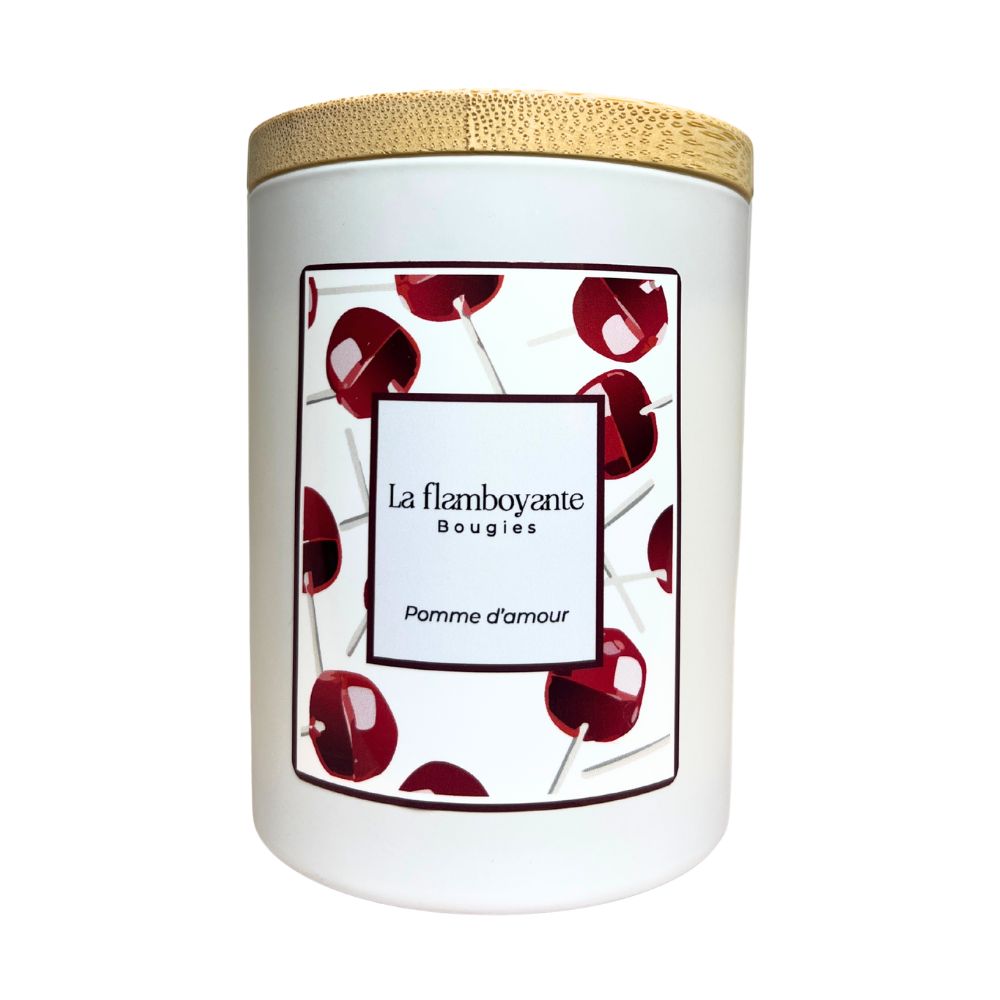 bougie parfumée pomme d'amour
