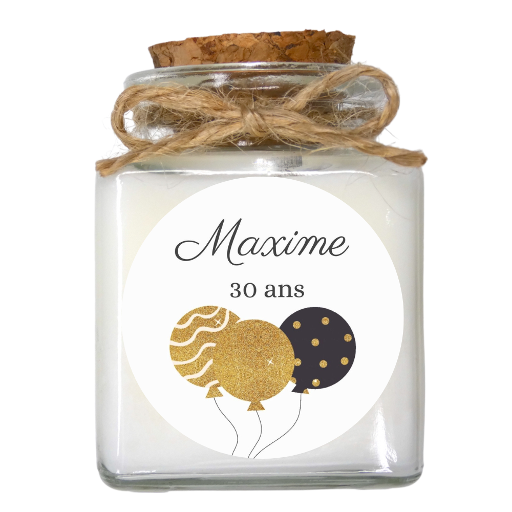 Bougie 50ml Anniversaire thème Classique