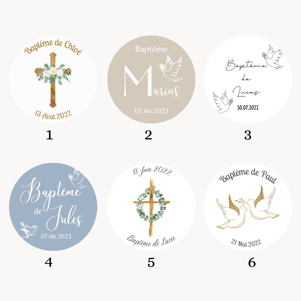 Bougie baptême cadeau invité