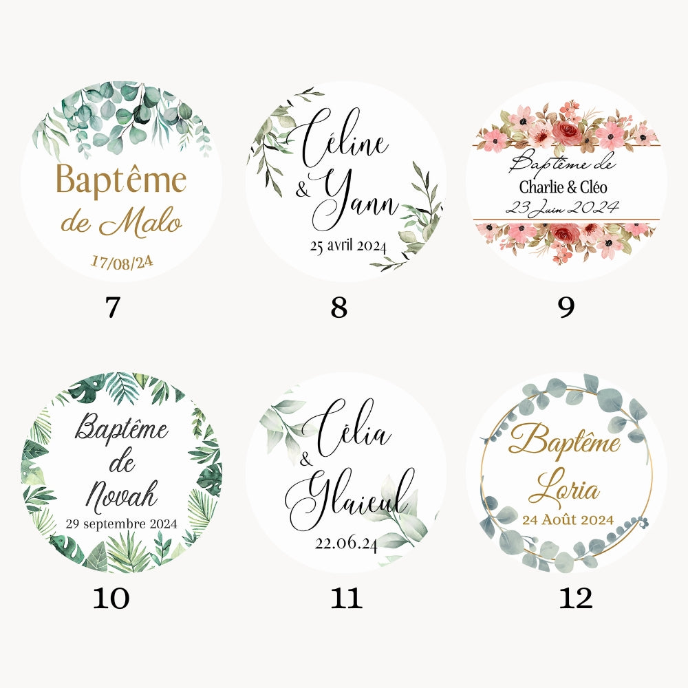 étiquettes personnalisés