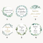 Bougie personnalisée baptême champêtre