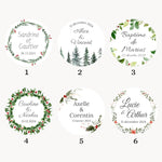 Bougies personnalisées mariage d'hiver