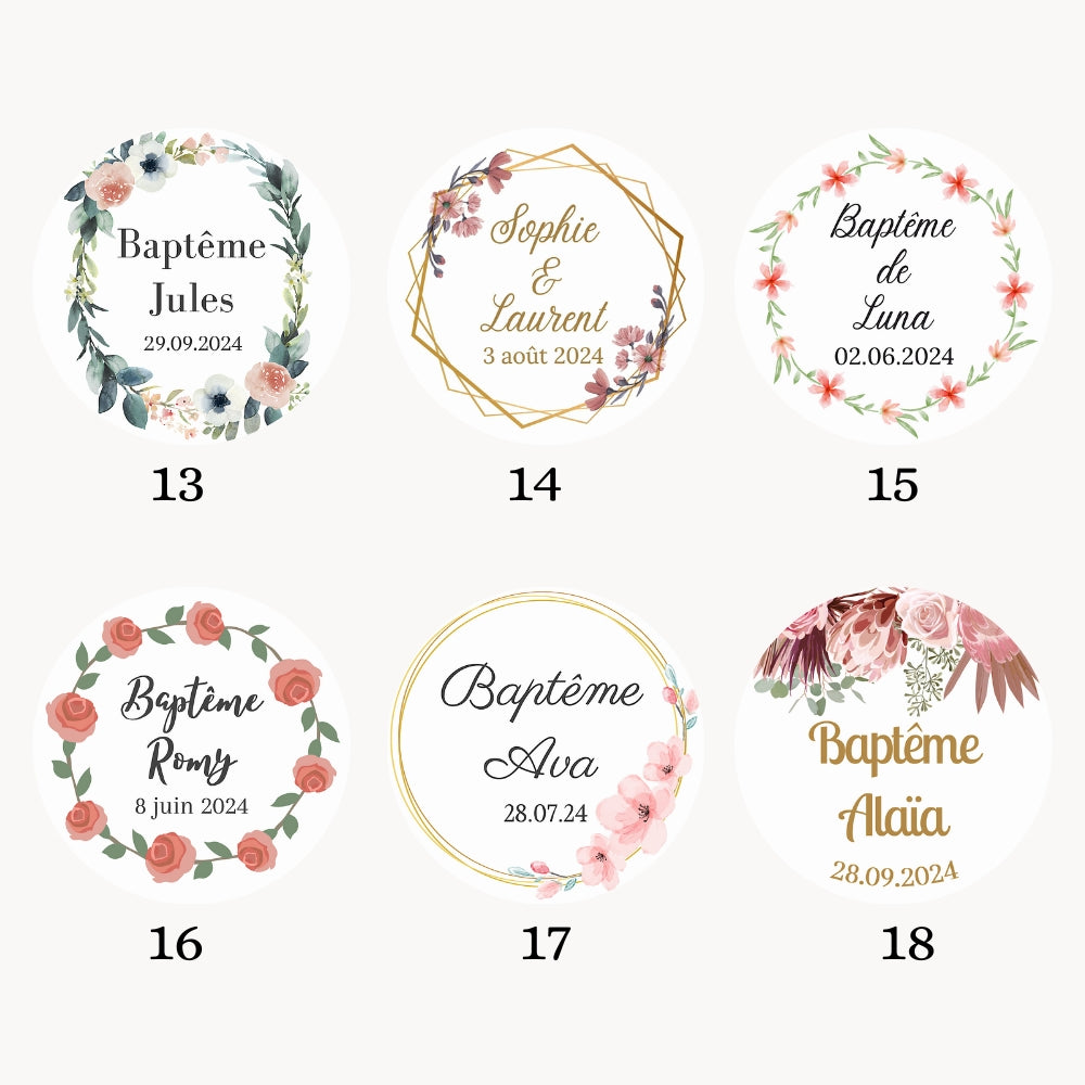 étiquettes personnalisés