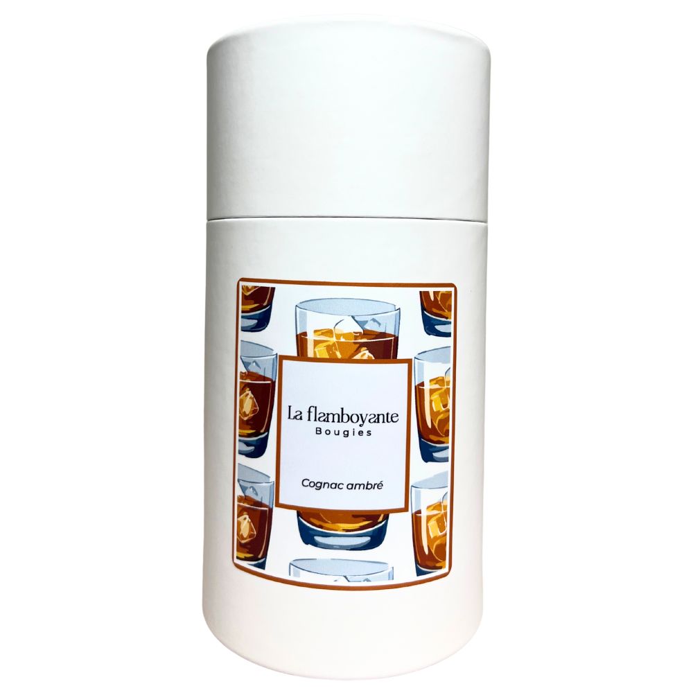 bougie perle de cire cognac ambré