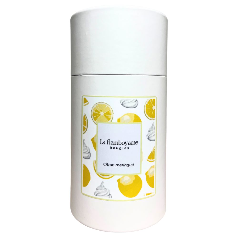 bougie perle de cire citron meringué