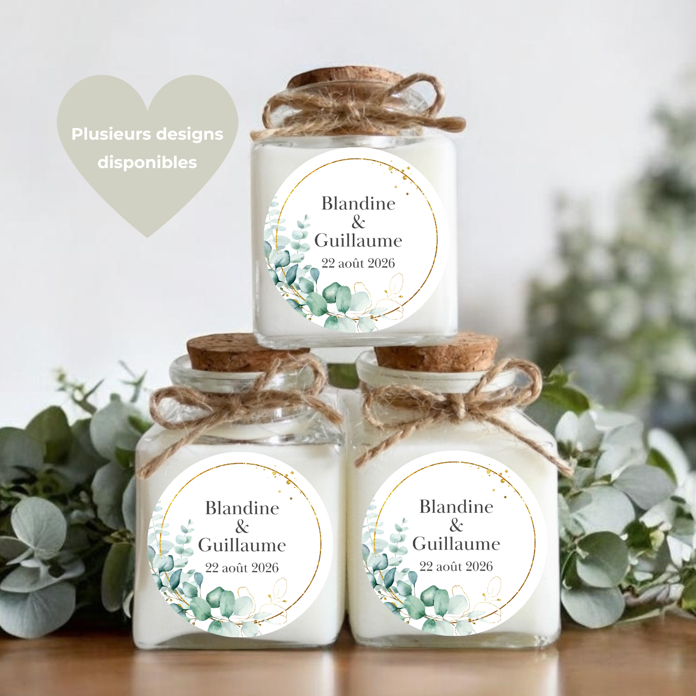 Bougies personnalisées mariage & baptême