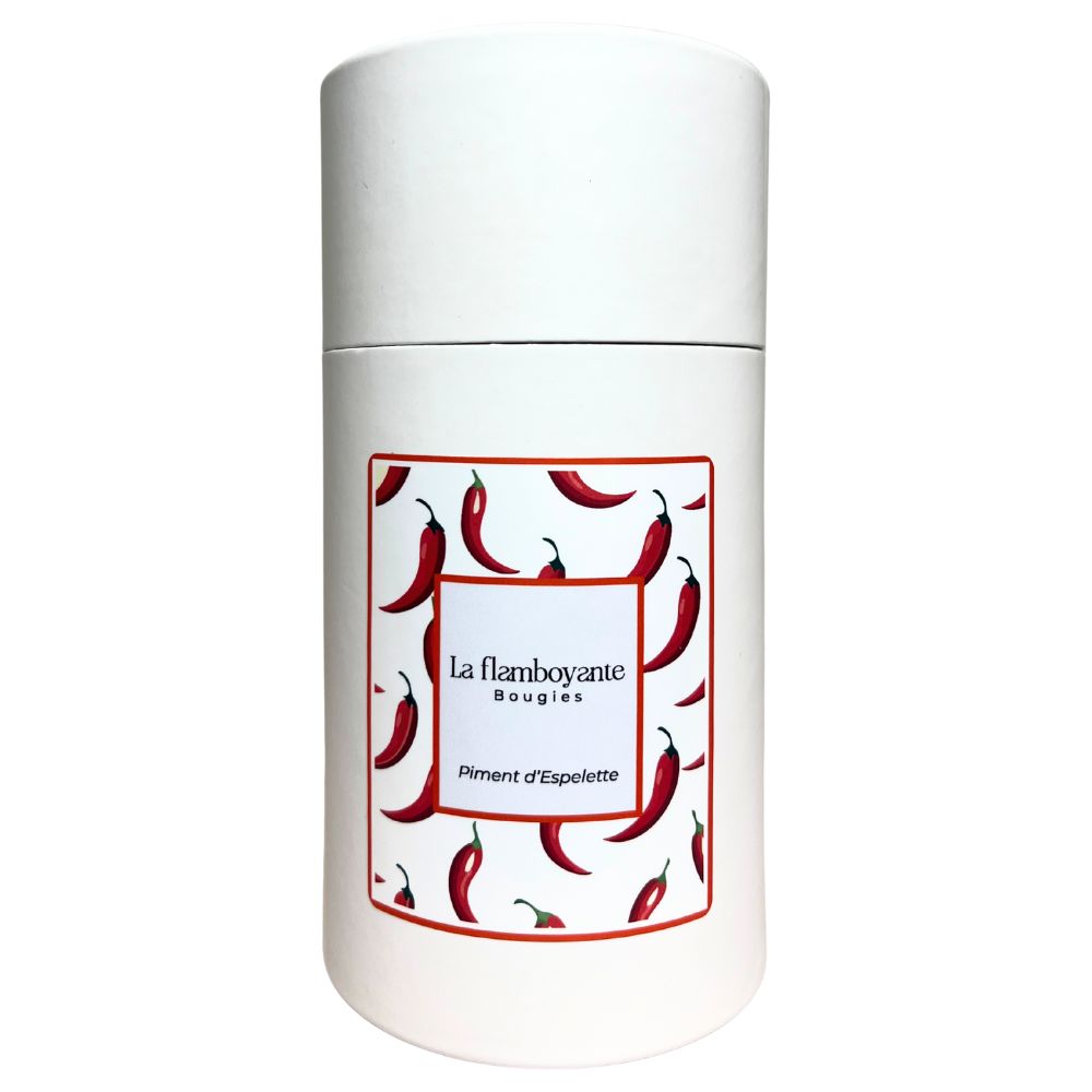 bougie perle de cire piment d'espelette