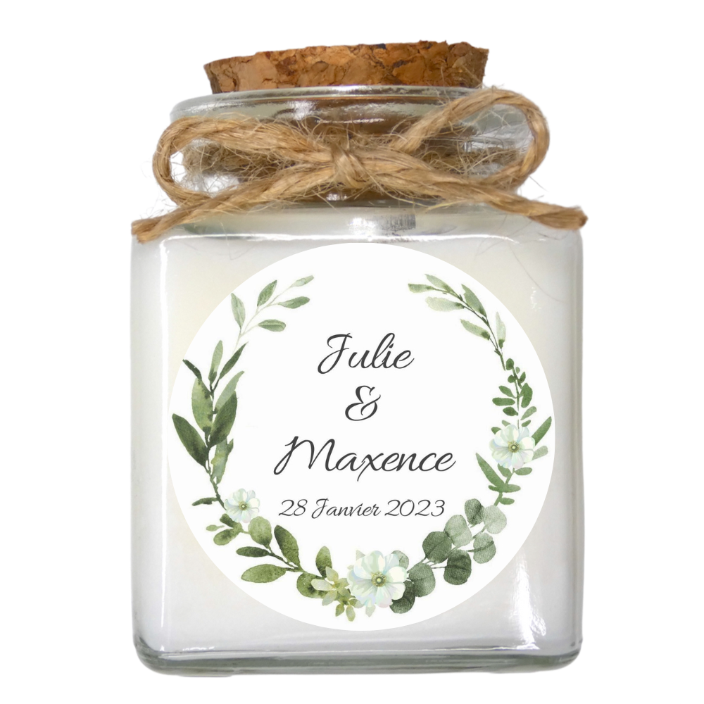 Bougies personnalisées collection champêtre