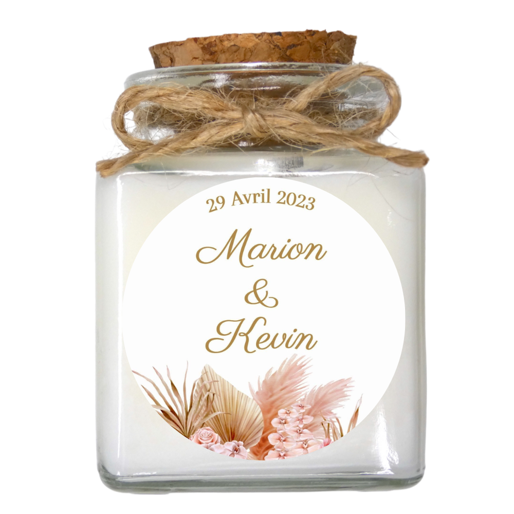 Bougies personnalisées collection bohème