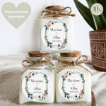 bougies personnalisées mariage collection fleurie