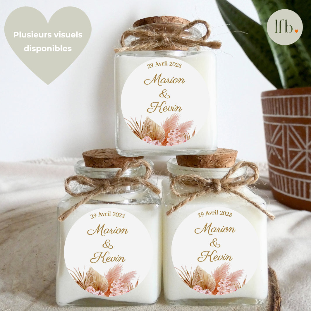 Bougies personnalisées collection bohème