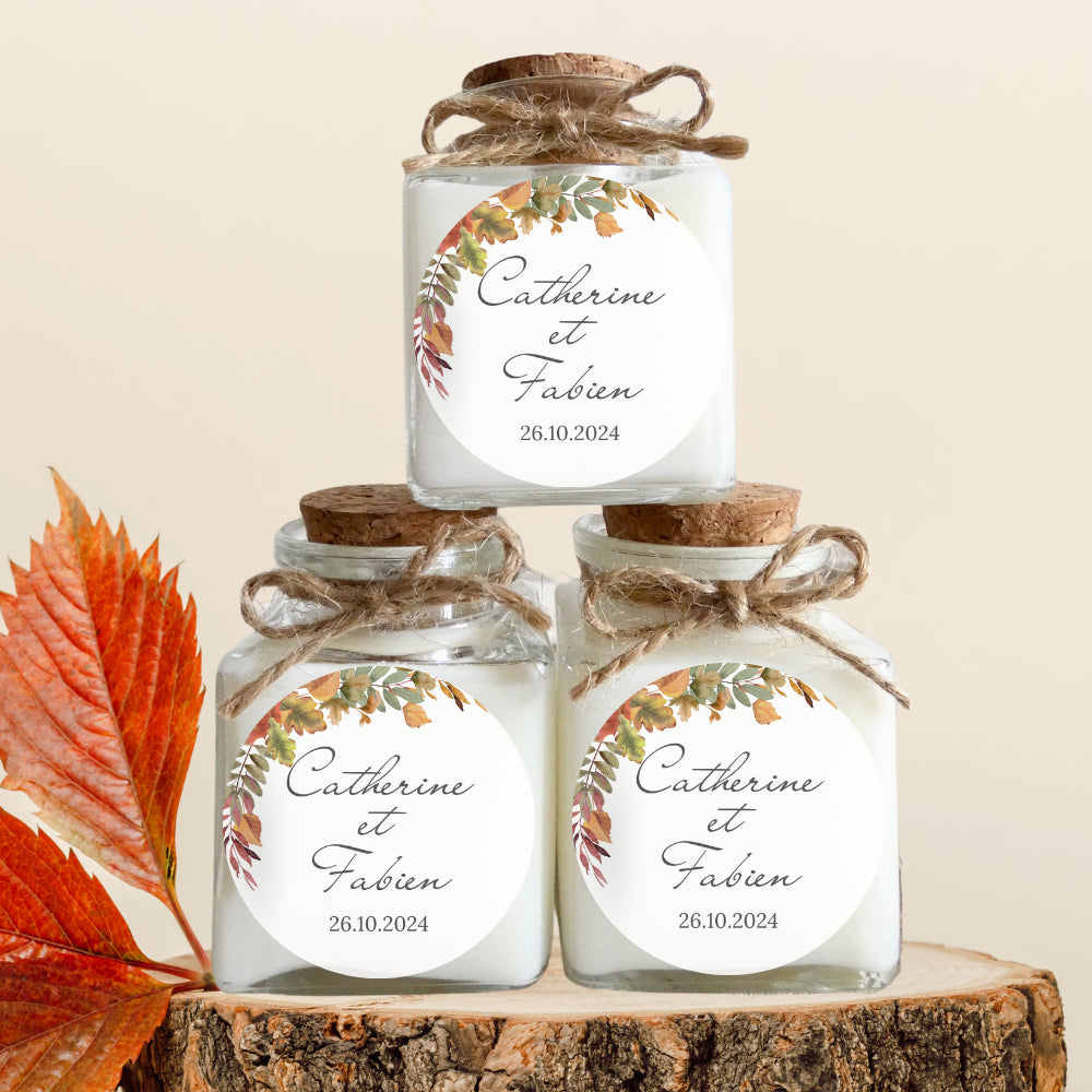 Bougie 50ml Mariage thème Automnal
