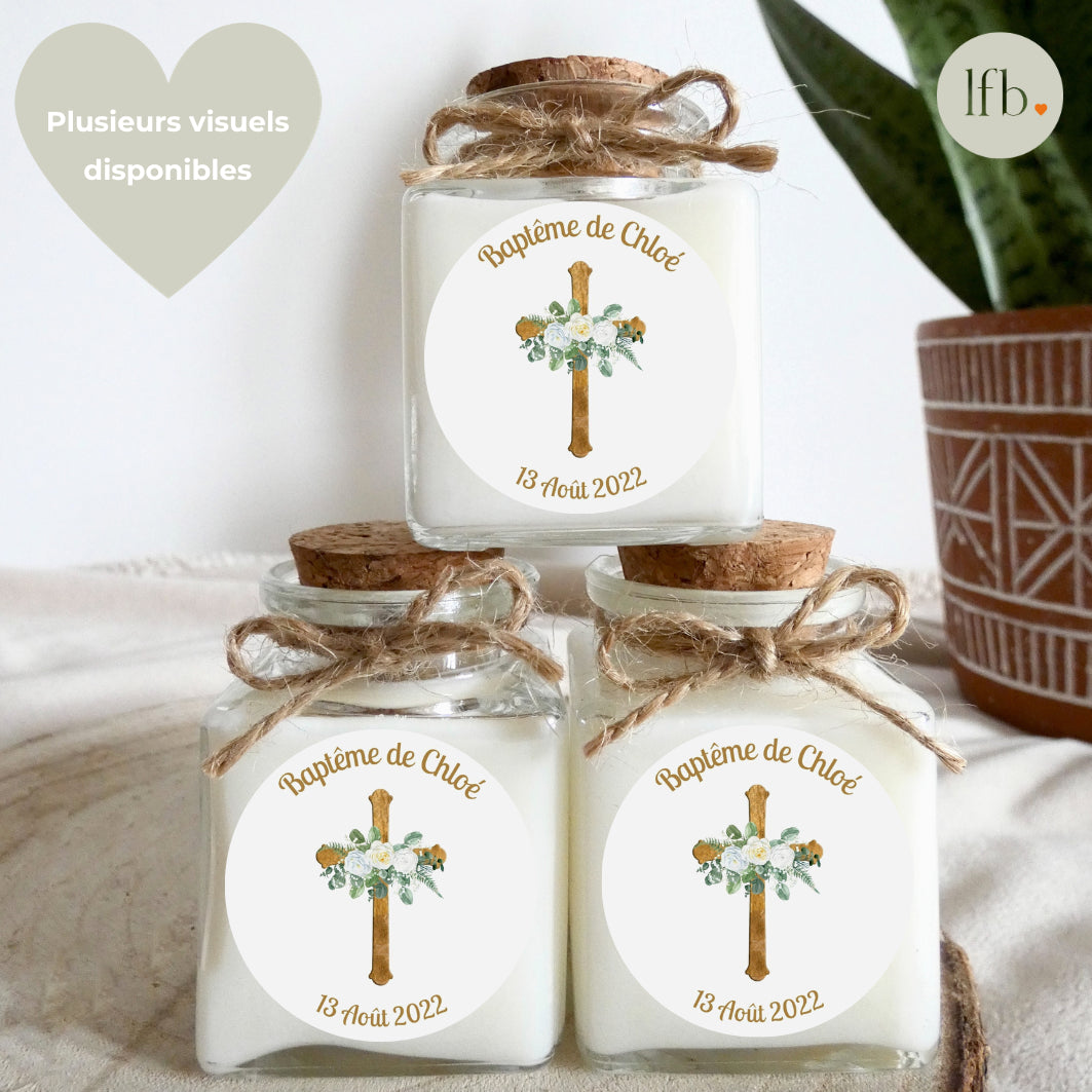 Bougie baptême cadeau invité