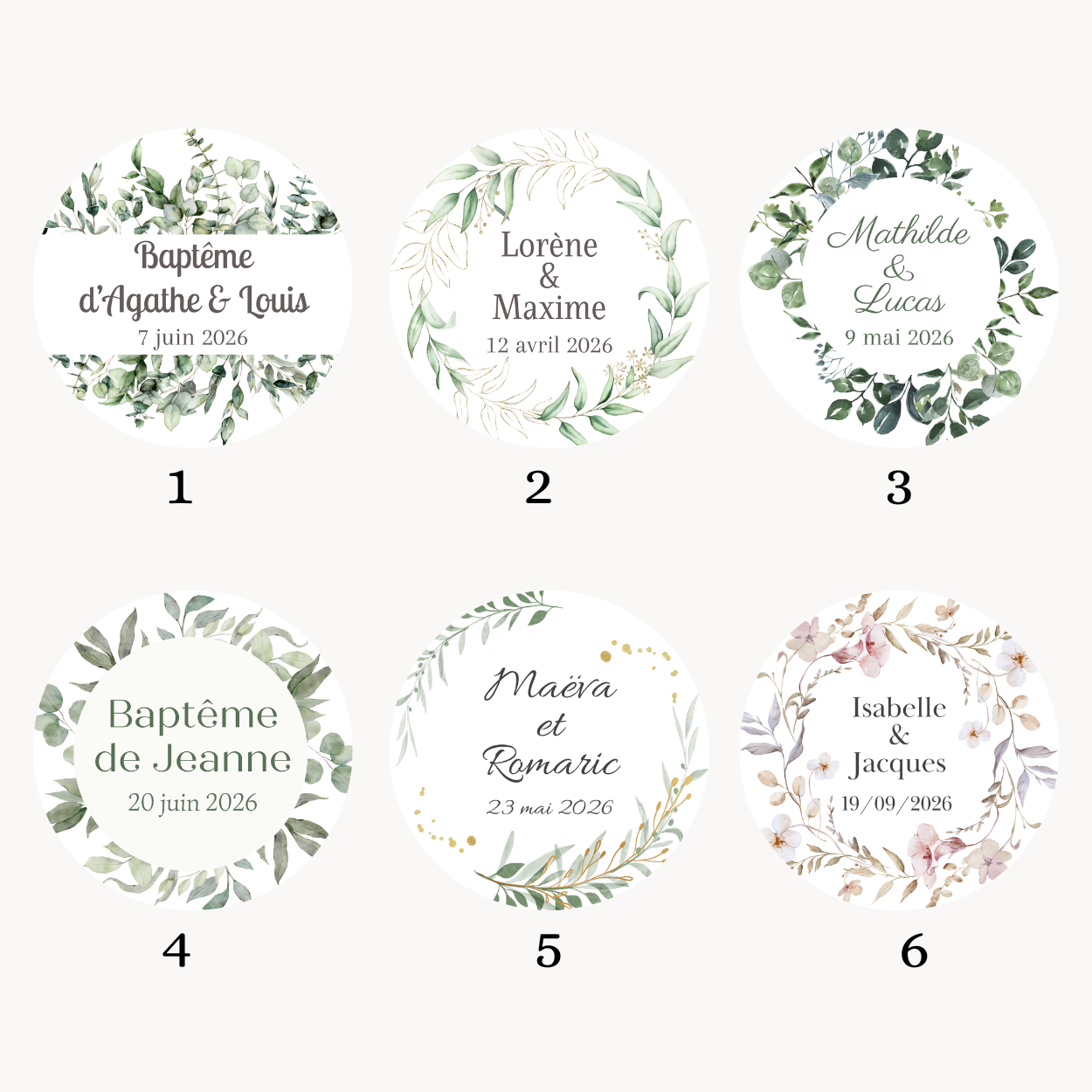 Bougies personnalisées mariage & baptême