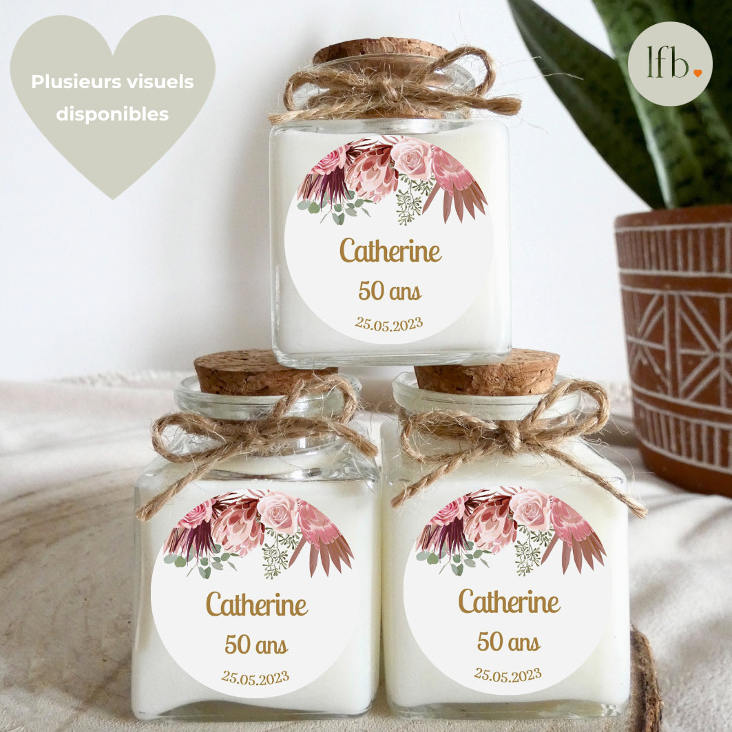 anniversaire bohème 50ml bougie