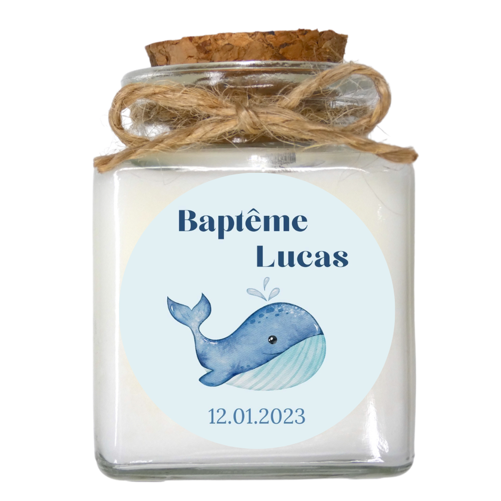 Bougies personnalisées thème Marin