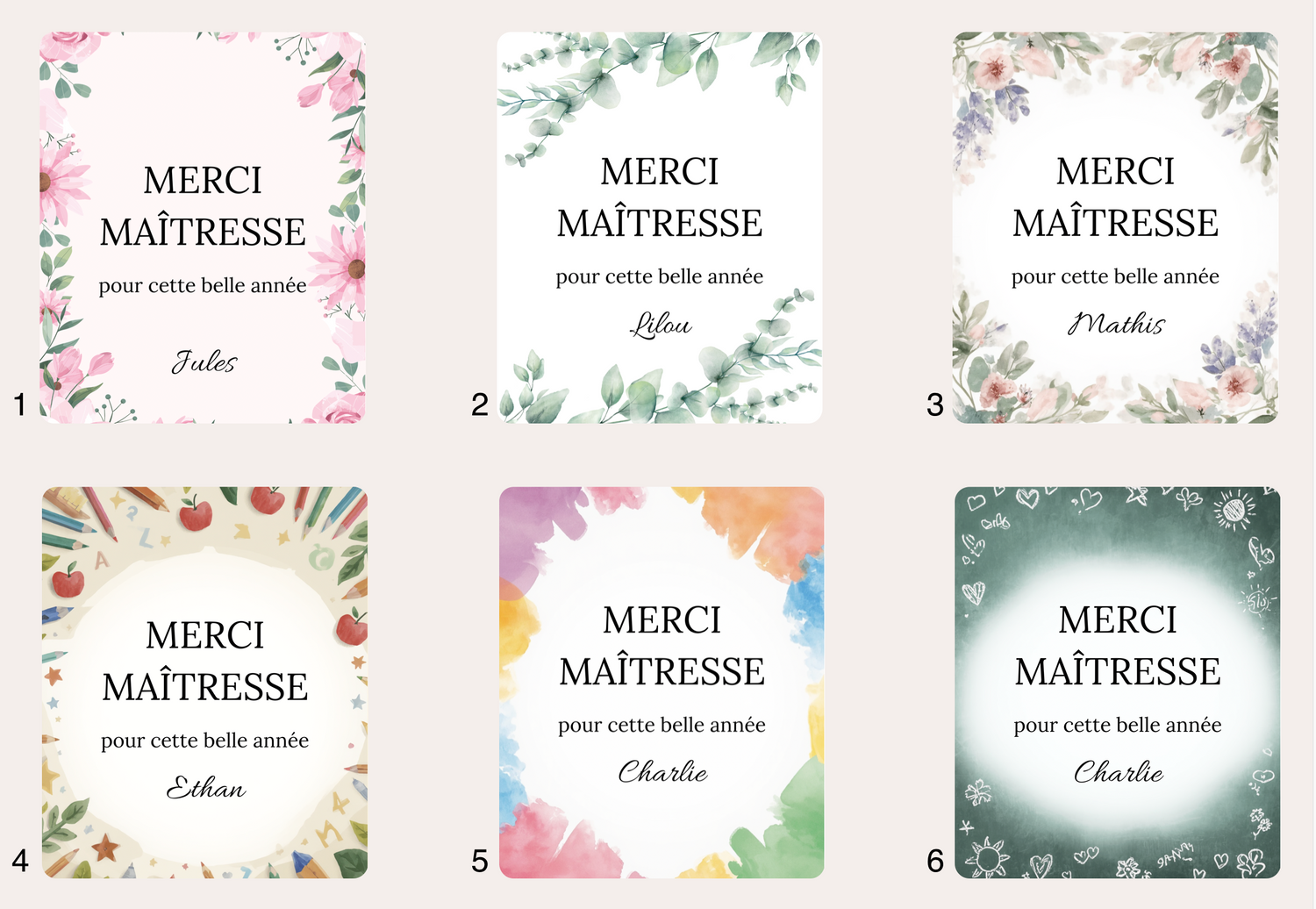 Bougie personnalisée maîtresse en perles de cire – Cadeau fin d’année scolaire