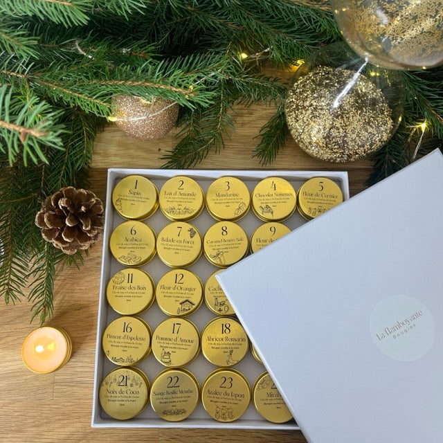 calendrier de l'avent bougies parfumées
