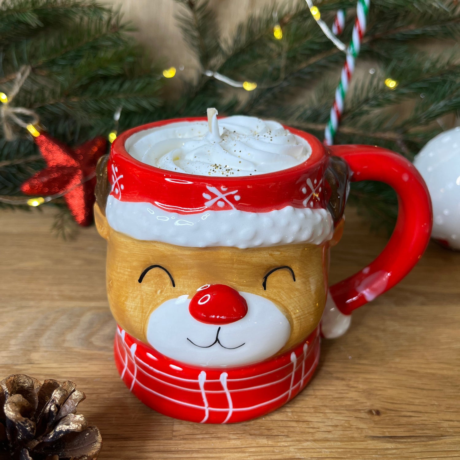 Bougie Mug Renne au nez rouge