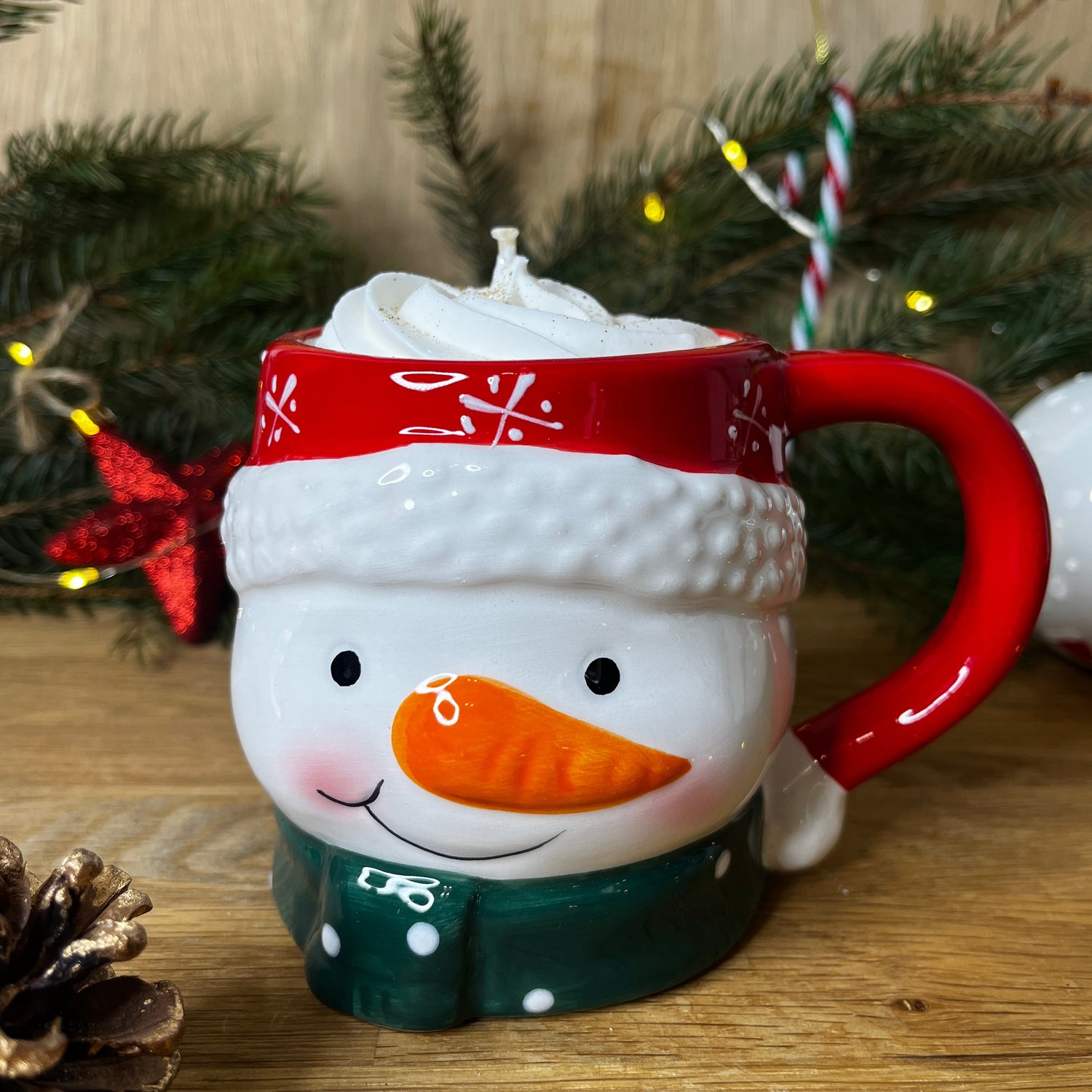 Bougie Mug Bonhomme de Neige