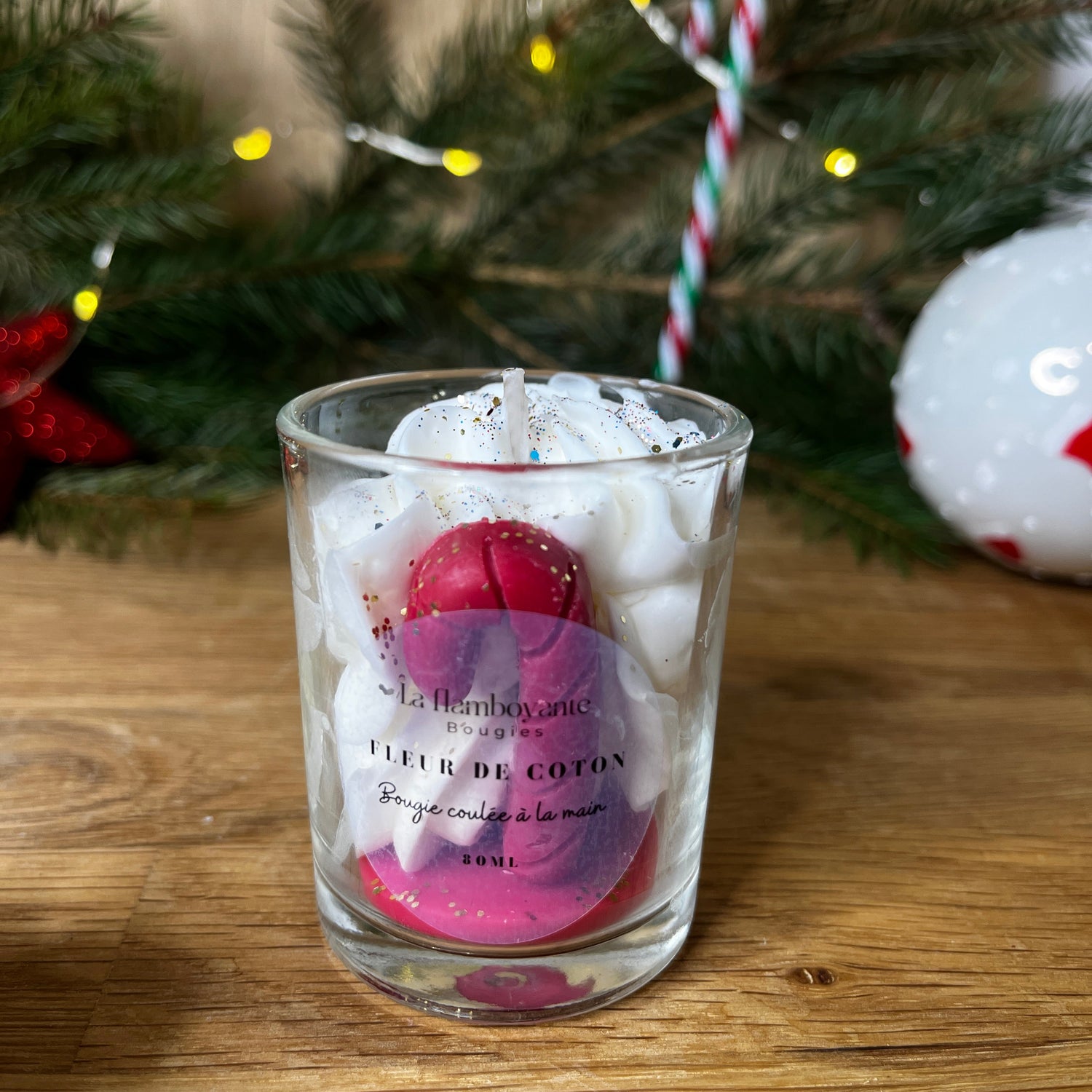 Lot de 2 bougies de Noël