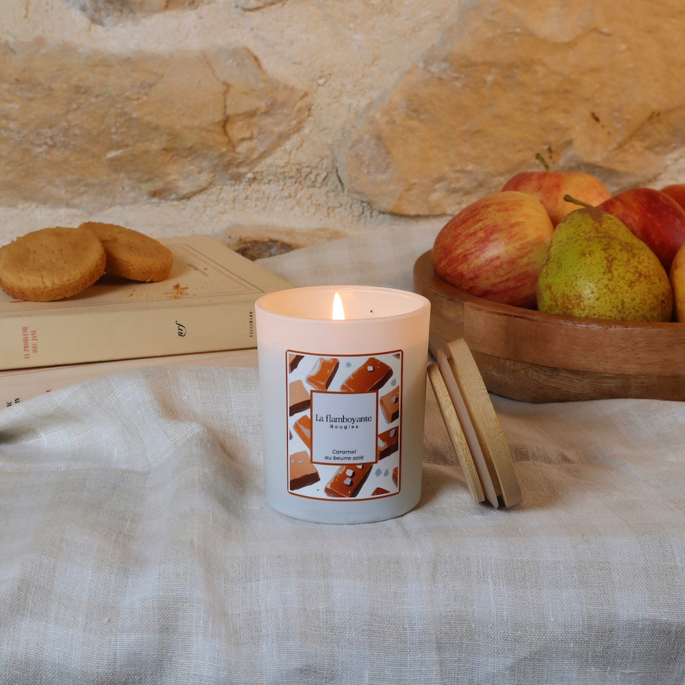 bougie parfumée caramel au beurre salé