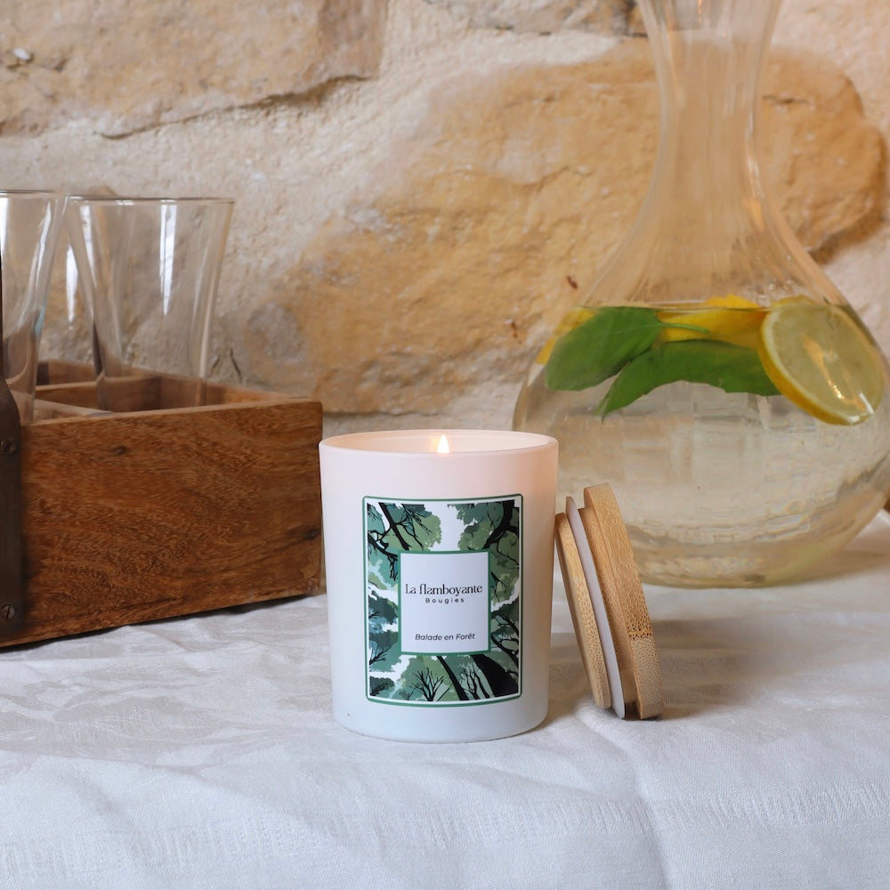 bougie parfumée balade en forêt