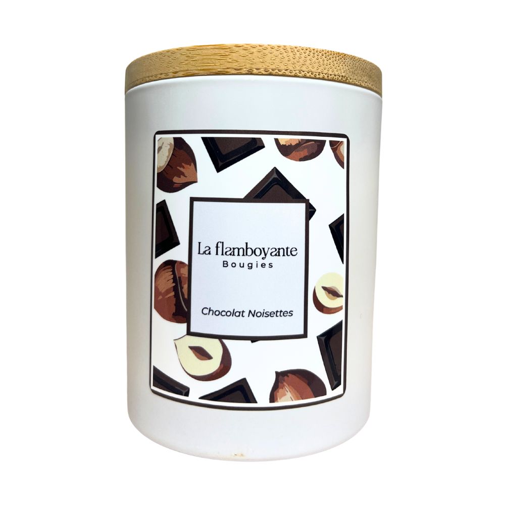bougie parfumée chocolat noisette