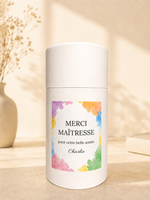 Bougie merci maîtresse personnalisée avec prénom enfant
