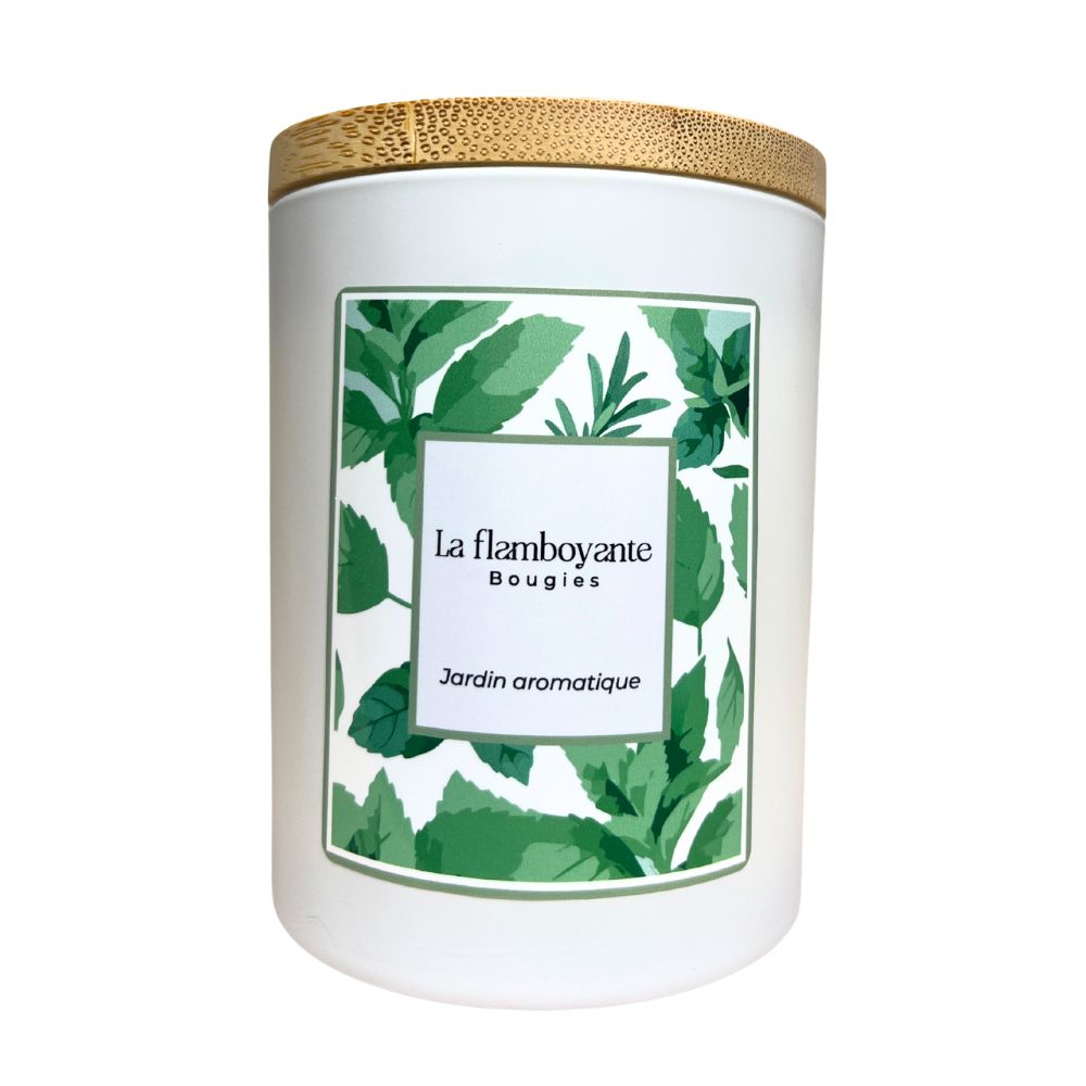 bougie parfumée jardin aromatique