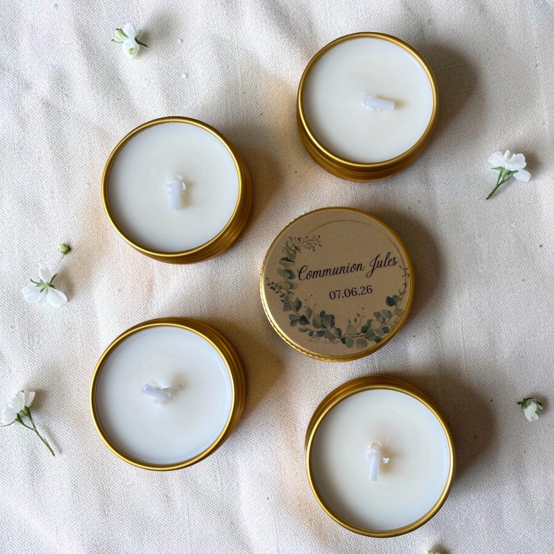 mini bougies personnalisées pour mariage baptême anniversaire communion