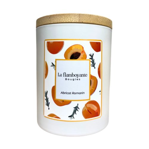 bougie parfumée abricot romarin