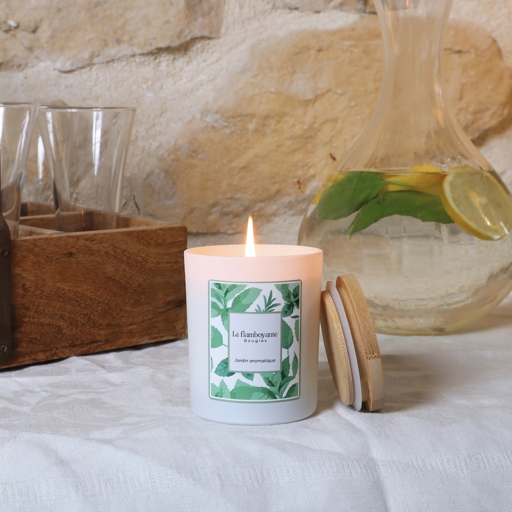 Bougie parfumée jardin aromatique